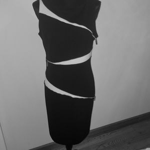 ADRIENNE VITTADINI white-black dress size10